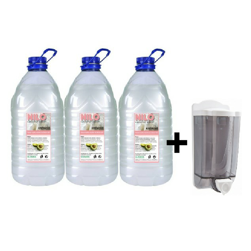 Mýdlo tekuté NILO bílé 3x5l + dávkovač mýdla EASY 0,9l