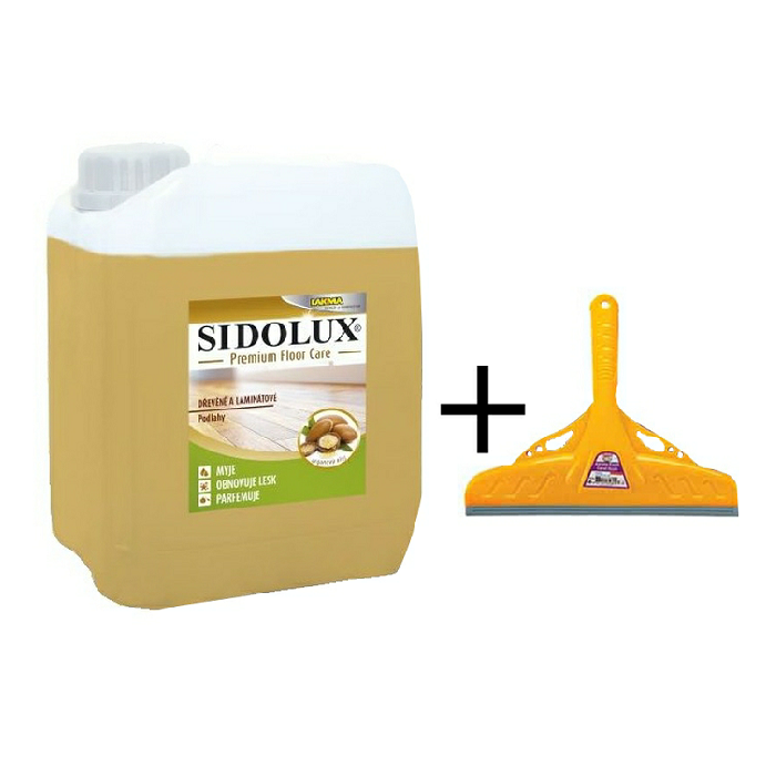 Sidolux Premium na dřevené a plovoucí podlahy - ARGANOVÝ OLEJ 5L+stěrka ZDARMA