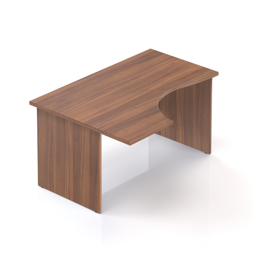 Ergonomický stůl V-line 160 x 100 cm, levý, Ořech