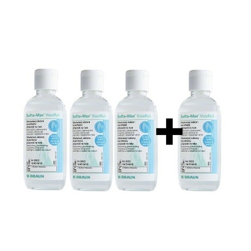 Dezinfekční gel SOFTA-MAN ViscoRub 75ml 3+1 ZDARMA