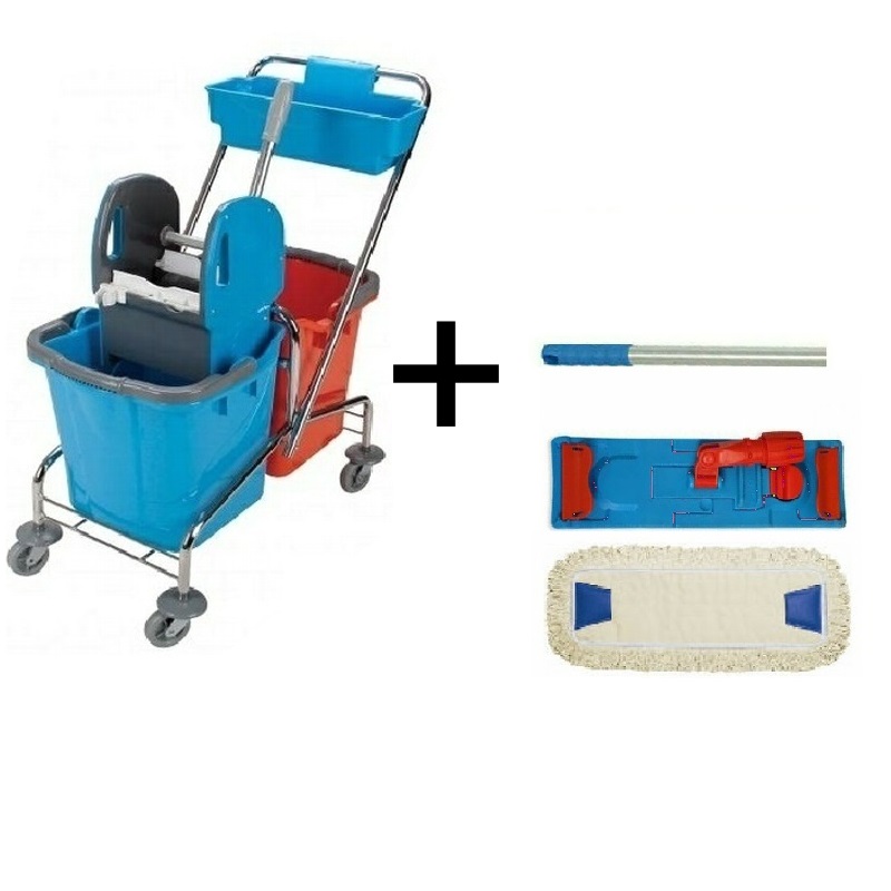 Úklidový vozík DOUBLE 2 x 25 l + mop sestava FLIPPER MASTER 40cm