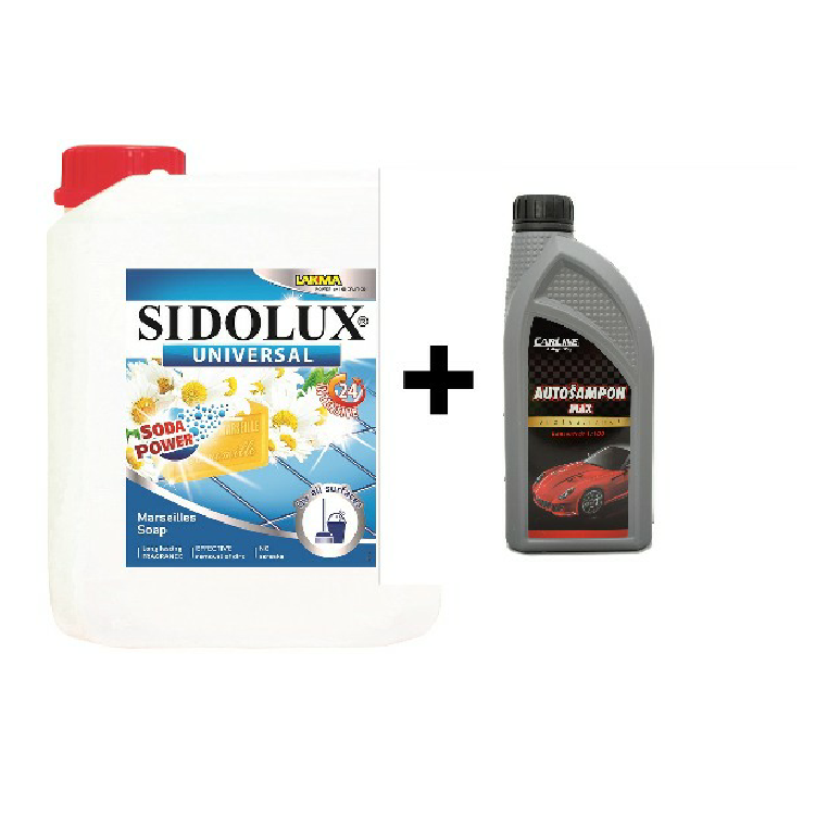 SIDOLUX UNIVERSAL  MARSEILLSKÉ MÝDLO 5l + Carline Autošampon 1 l ZDARMA