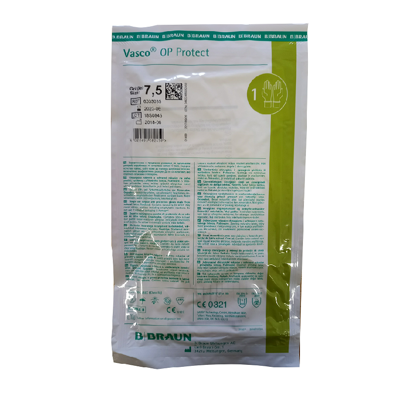 Rukavice latex VascoProtect sterilní. 7,5 - 1 pár VÝPRODEJ