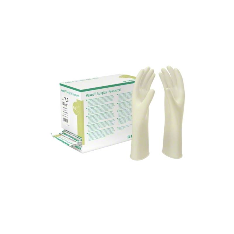 Rukavice latex Vasco Surgical sterilní. 7,5 - 1 pár,  - VÝPRODEJ
