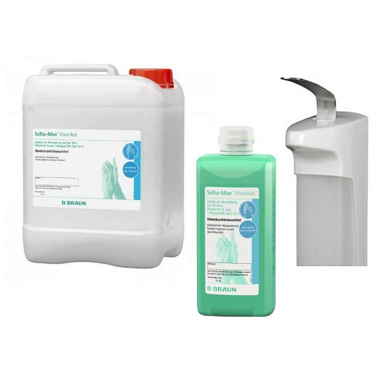 Dezinfekční gel SOFTA-MAN ViscoRub 5l + 1l + dávkovač pákový ER-T