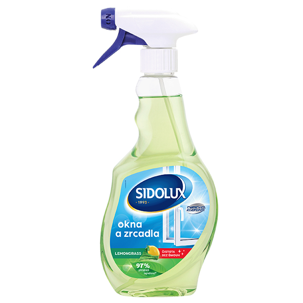 SIDOLUX WINDOW NANO CODE - LEMON - čistič oken s NANO technologií 500 ml