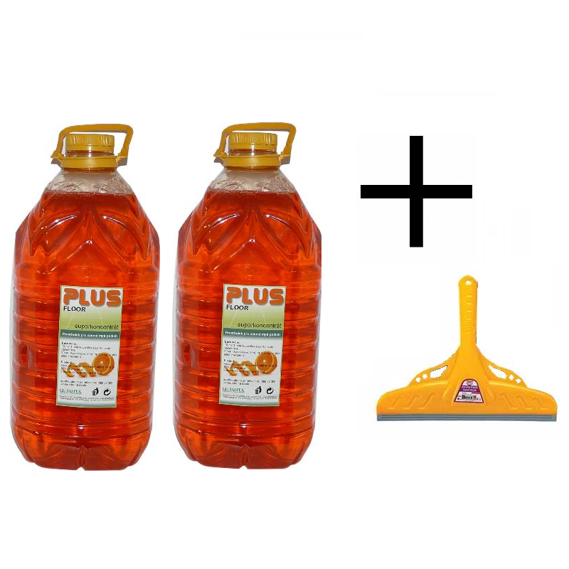 FLOOR PLUS 2x koncentrát pro účinné mytí podlah NR 5l + Stěrka na okna ZDARMA
