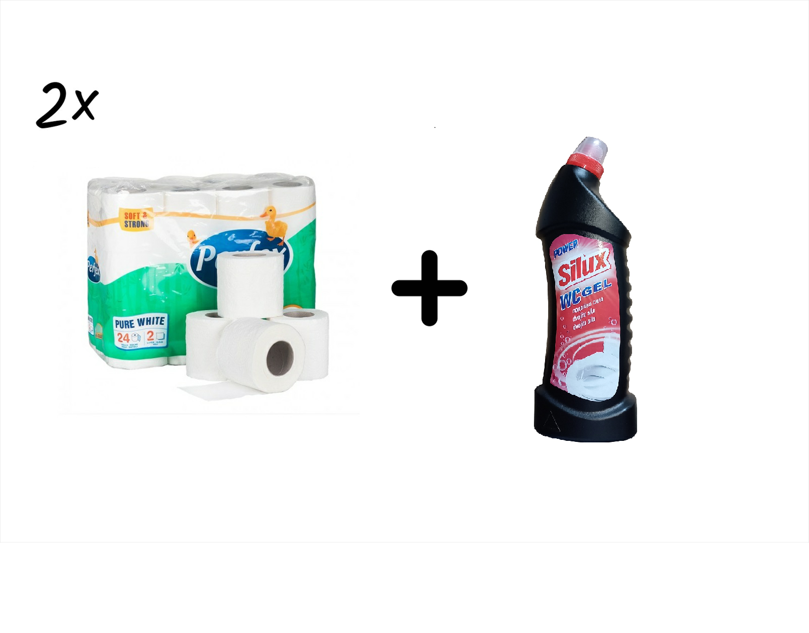 Toaletní papír PERFEX + ZDARMA SILUX WC GEL POWER - chlor 750ml