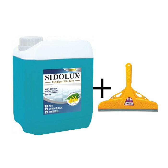 Sidolux Premium na vinyl, dlažbu a linolea se svěží vůní Ylang Ylang 5L+stěrka ZDARMA