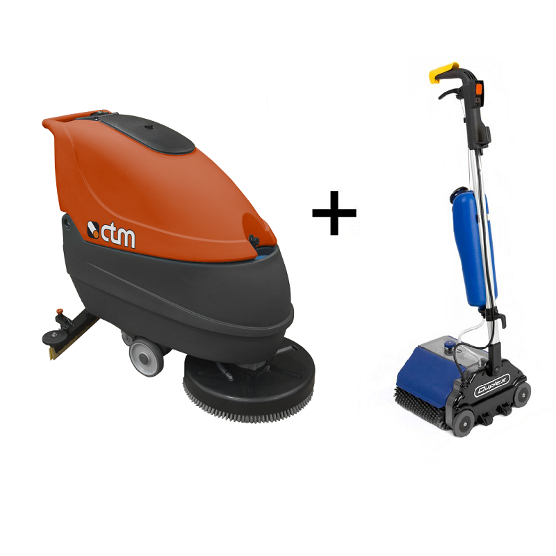 Set podlahový mycí stroj CTM SWIFT 50B vč. baterií a nabíječky + Duplex 280i AC-E