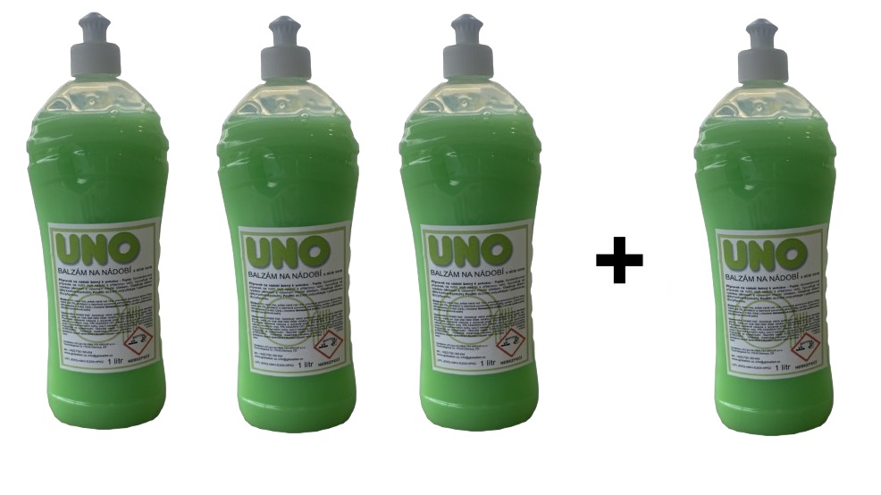 3x UNO balzám na nádobí 1l + 1x ZDARMA