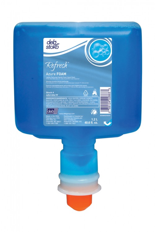 Luxusní pěnové tekuté mýdlo pro bezdotykový dávkovač TF DEB Azure Foam Wash 3x1,2l