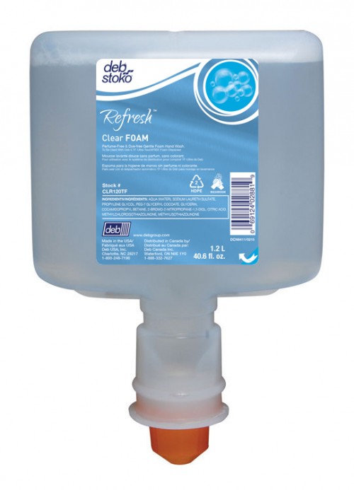 Luxusní pěnové tekuté mýdlo pro bezdotykový dávkovač - TF DEB Clear Foam Wash 3x1,2l