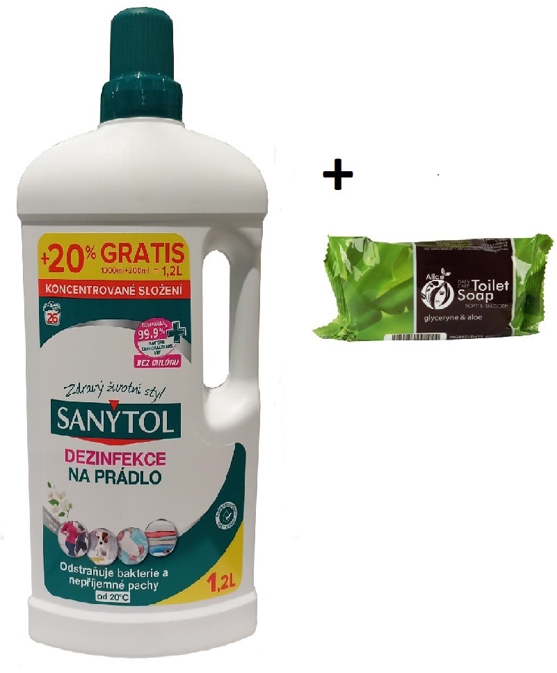 Sanytol dezinfekce prádla 1,2l + Mýdlo toaletní Alice 100g ZDARMA
