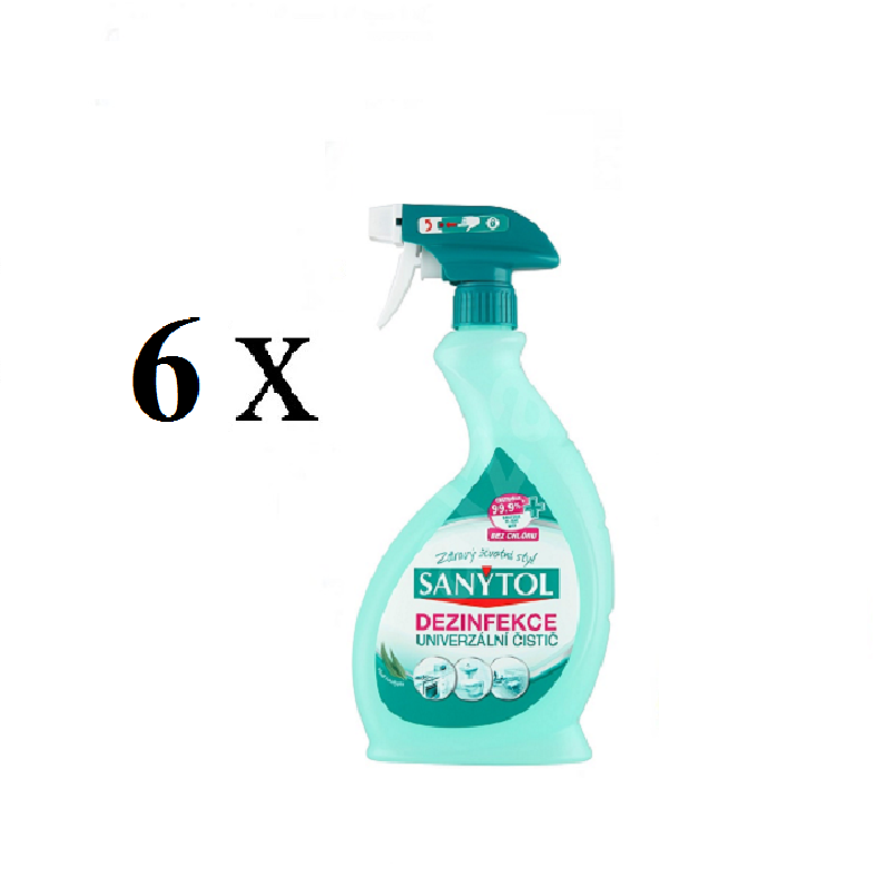6x Sanytol univerzální dezinfekce s rozprašovačem 500ml