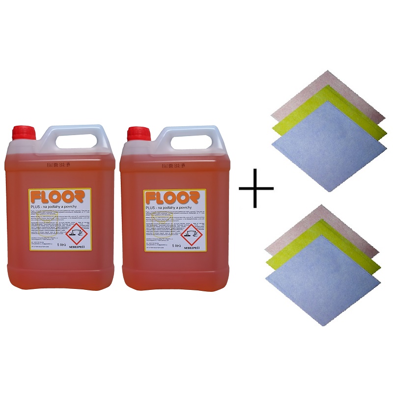 2x FLOOR PLUS mytí podlah NR 5l + ZDARMA 2x PETRA  Utěrka netkaná 3ks
