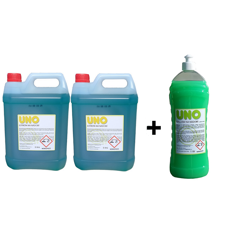 2x UNO citron na nádobí 5l + ZDARMA UNO balzám na nádobí 1 l