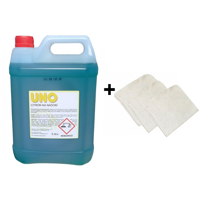 UNO citron na nádobí 5l + 3x prachovka Bobinna 40x42 ZDARMA