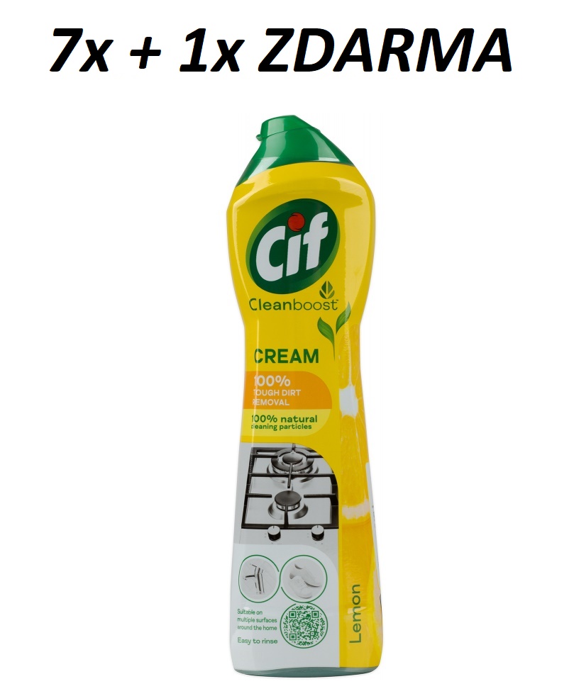 CIF CREAM žlutý písek 500 ml 7x1 + 1x ZDARMA