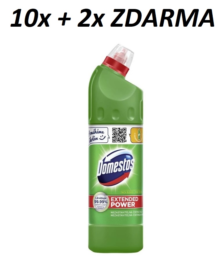 DOMESTOS WC 750ml 10x + 2x ZDARMA