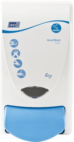 Dávkovač mýdla CLEANSE WASHROOM modrý 1 l VÝPRODEJ