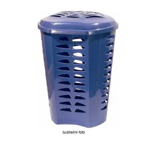 Koš prádlový hranatý s poklopem 60l