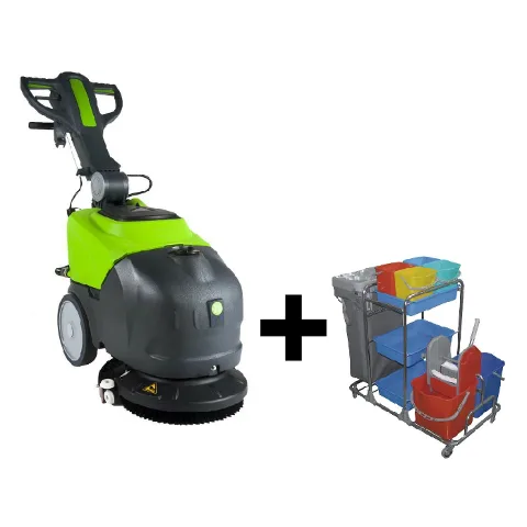 Podlahový mycí stroj Clean time 15 C + úklidový vozík COMPLETE