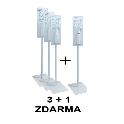STOJAN na dezinfekce s lahví 1L a pumpičkou 3+1 ZDARMA