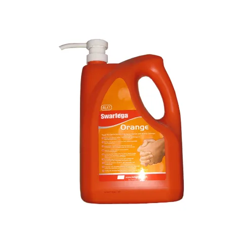 SWARFEGA ORANGE 4x4l – čistič rukou s granulemi a citrusovým olejem (4l kanystry s pumpičkou)