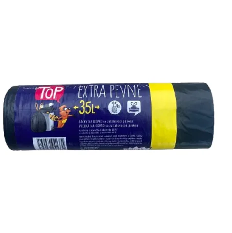 Pytel ig.zatahovací 50x60 35l TOP černý 15ks