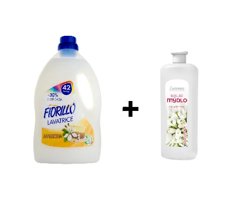 Prací gel Marsiglia FIORILLO  2500 ml s marseillským mýdlem  + ZDARMA Mýdlo tekuté LAVON 1l