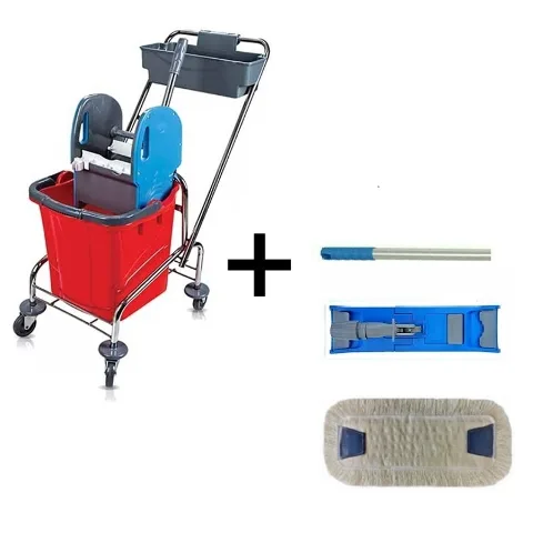 Úklidový vozík SINGLE 1 x 25 l + mop sestava FLIPPER MASTER 40cm