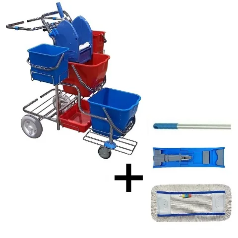 Úklidový vozík TERRY LINE II + FLIPPER Mop sestava s návlekem 40cm