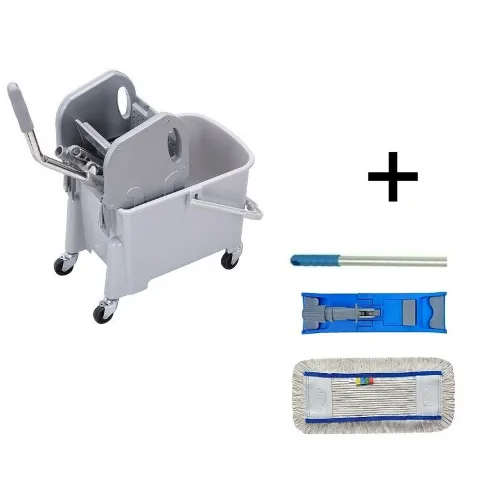 MOPSET Úklidový vozík malý + FLIPPER Mop sestava s návlekem 40cm